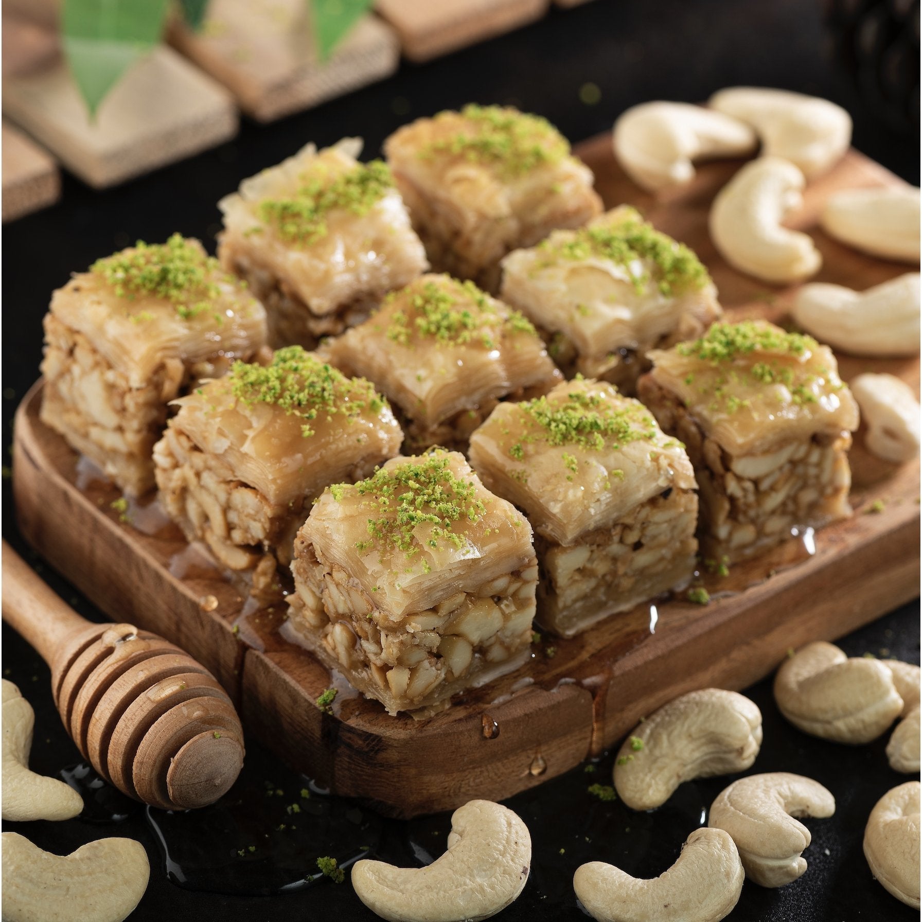 Cashew Square Baklava (500gms) - THE BAKLAVA BOX