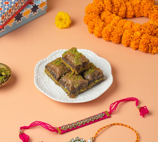 Chocolate Baklava with Rakhi - THE BAKLAVA BOX