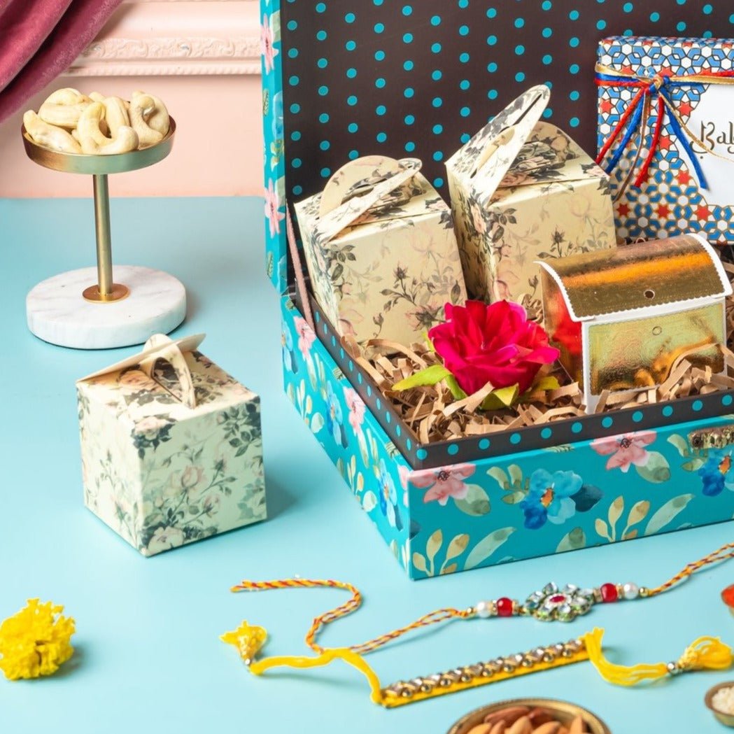 Eden Rakhi gift hamper with dry fruits, cookies and baklavas - THE BAKLAVA BOX