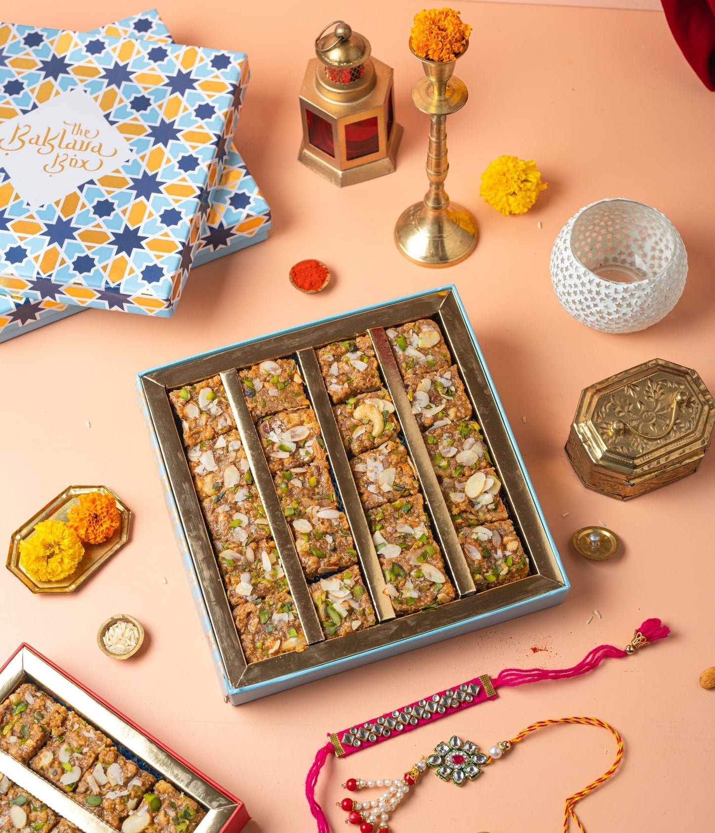 Malai Doda Burfi with Rakhi (2sets) - THE BAKLAVA BOX