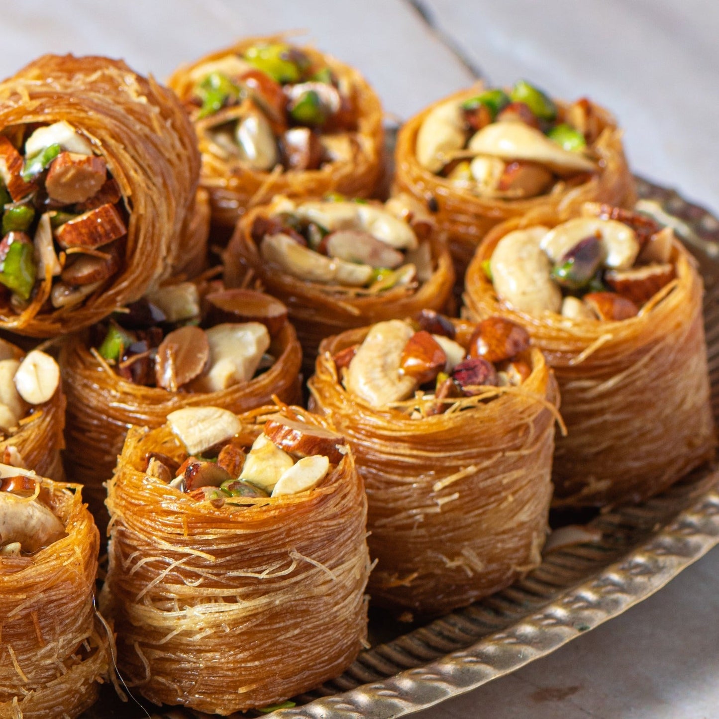 Oshe Bul Bul mixed dry fruits baklava (Bird's nest baklava) - THE BAKLAVA BOX