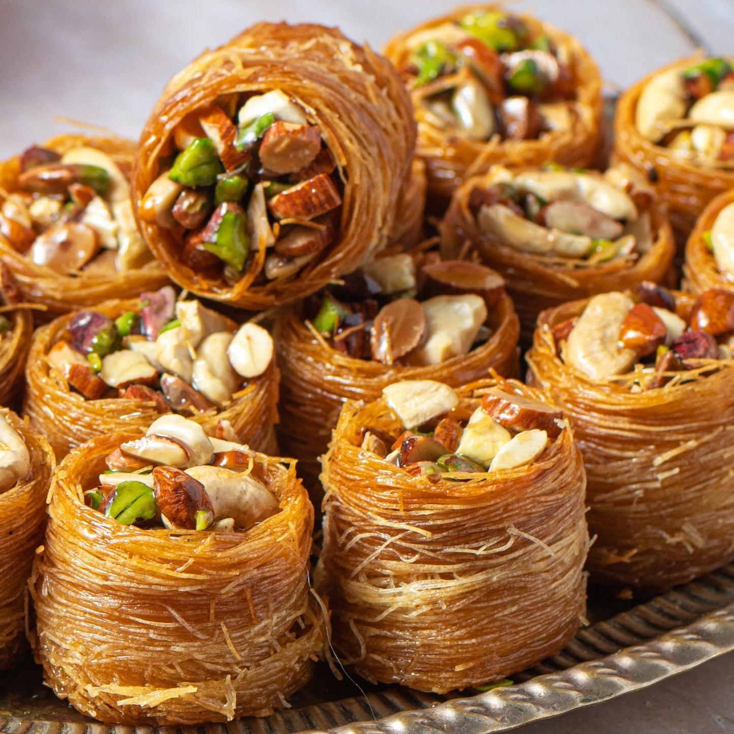 Oshe Bul Bul mixed dry fruits baklava (Bird's nest baklava) - THE BAKLAVA BOX