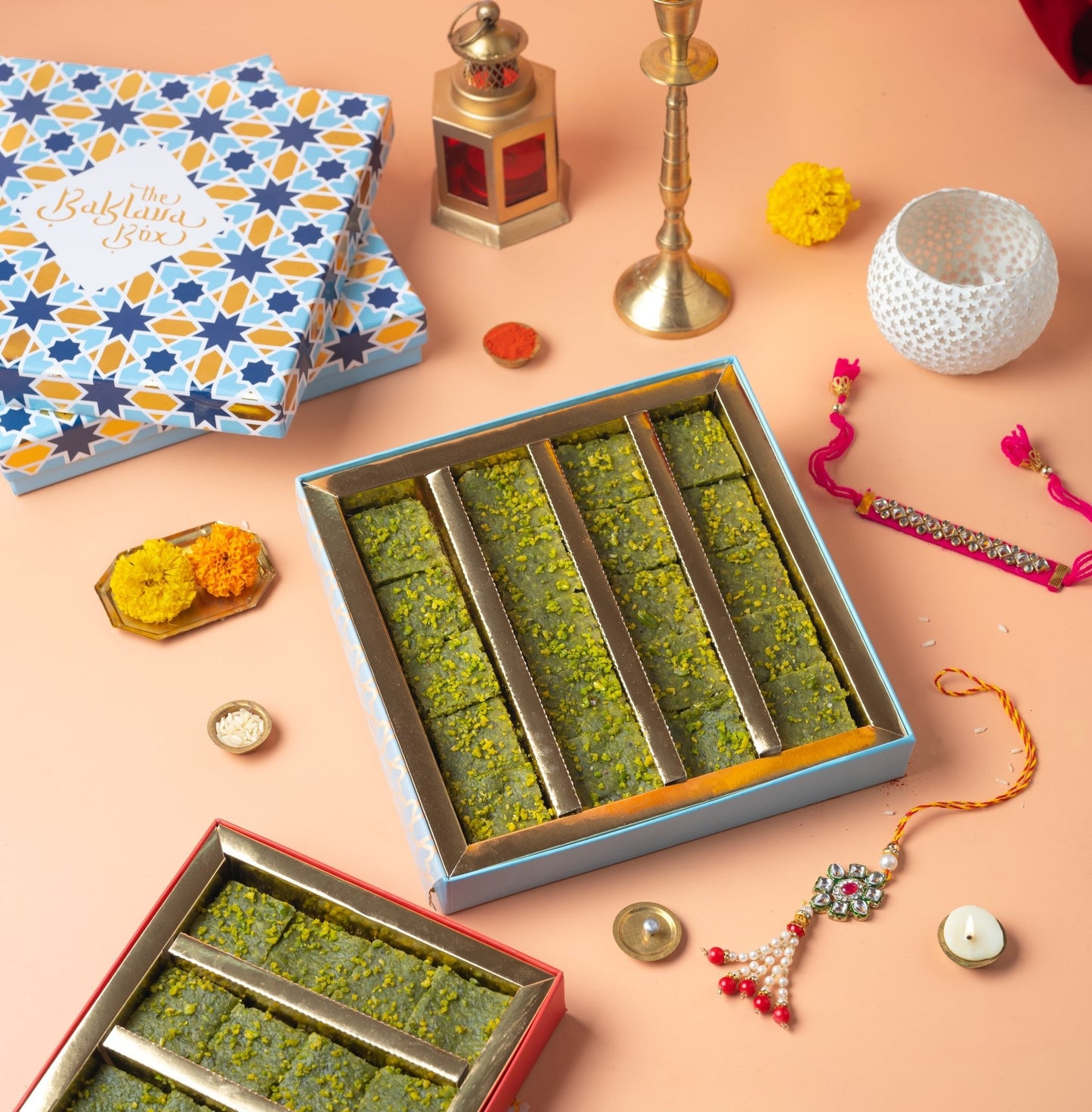 Pista Lauj with Rakhi (2 sets) - THE BAKLAVA BOX