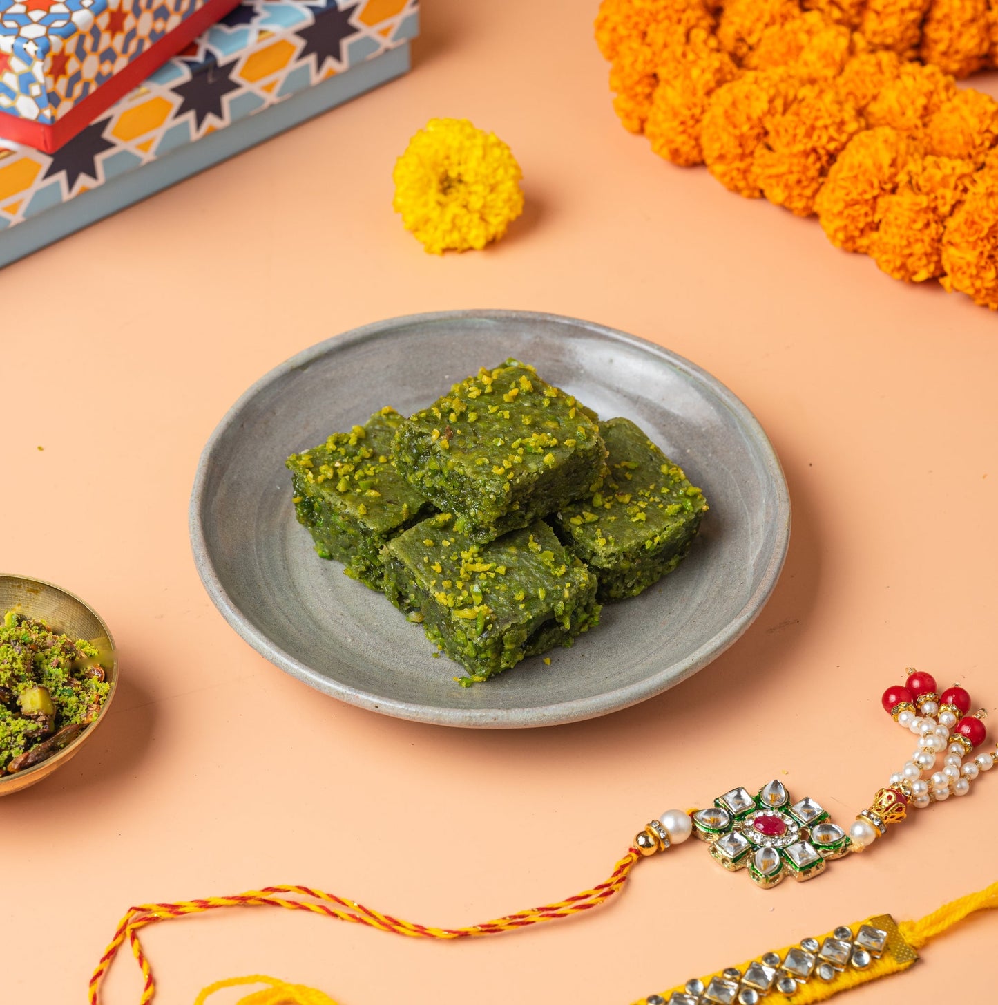 Pista Lauj with Rakhi (2 sets) - THE BAKLAVA BOX