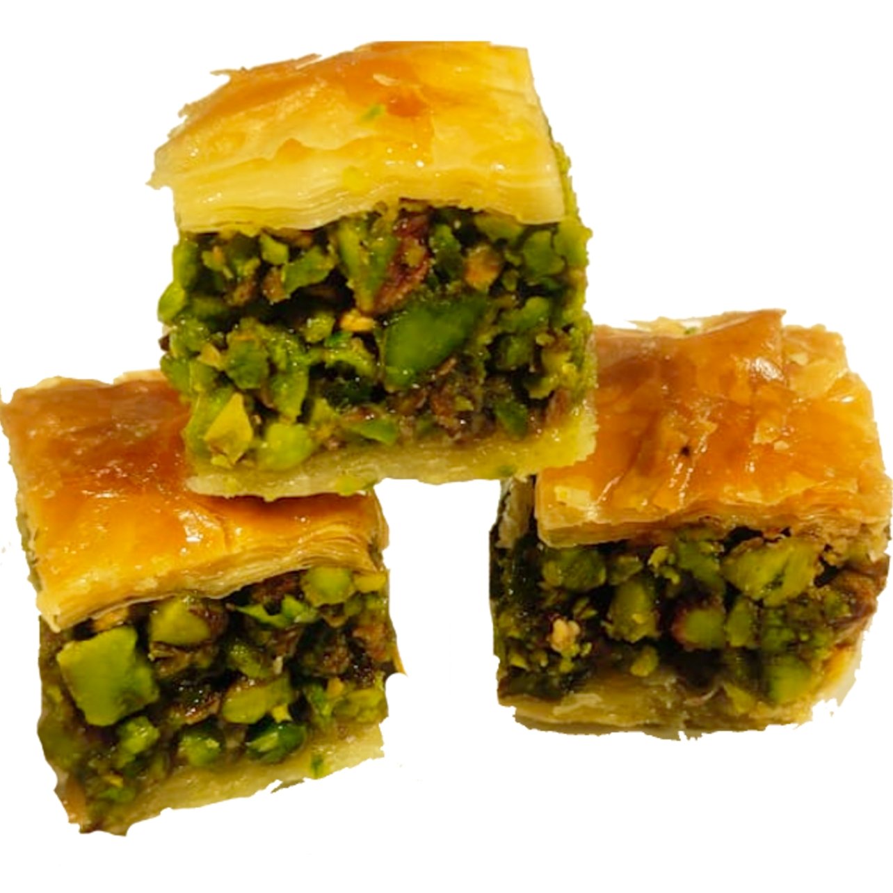 Pistachio Square Baklava (520 gms) - THE BAKLAVA BOX