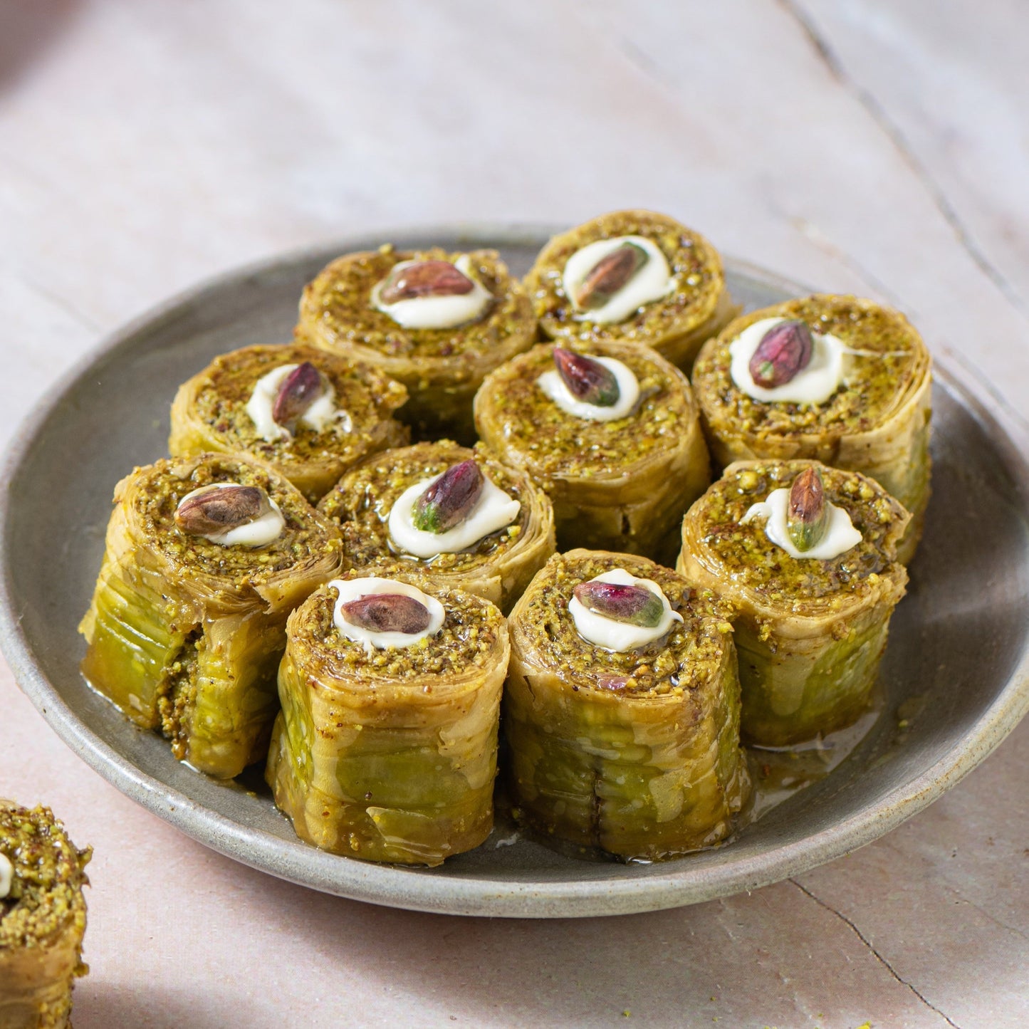 Pistachio Twist Baklava - THE BAKLAVA BOX